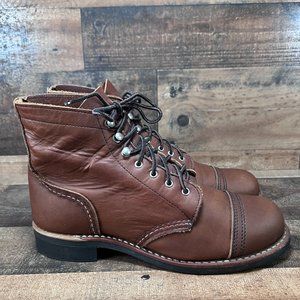 Red Wing Heritage Shoes Iron Ranger Amber Harness Leather Boots SZ 8